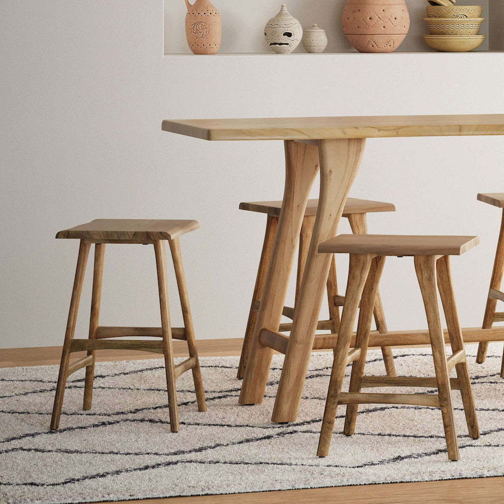 Jofran - Sedona Solid Wood Rustic Backless Counter Barstool - Set of 2 - 2321-BS160KD view 10