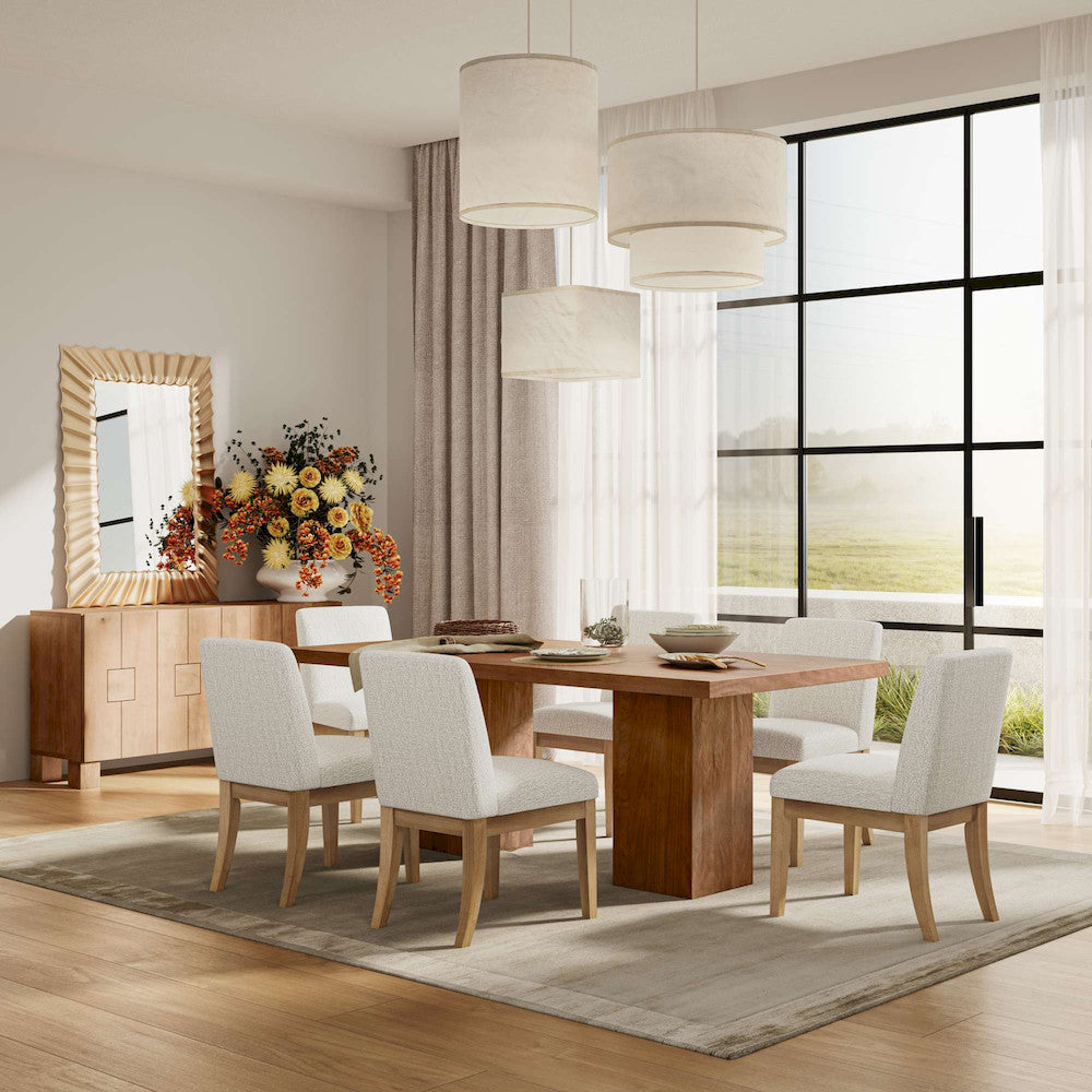 Jofran - Sequoia Modern Rustic Solid Wood Upholstered Parsons Dining Chair (Set of 2) - 2351-342KD view 8