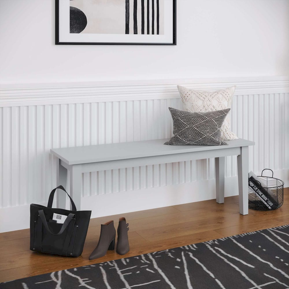 Jofran - Simplicity Bench in Dove Grey - 252-14KD view 8