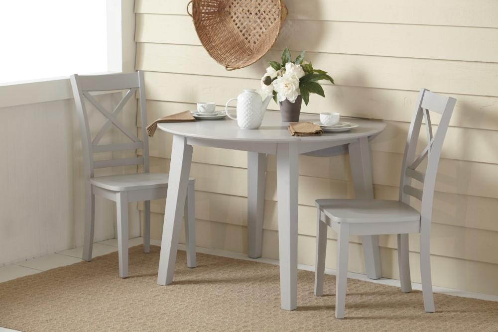 Jofran - Simplicity Round Dropleaf Table in Dove Grey - 252-28 veiw 6
