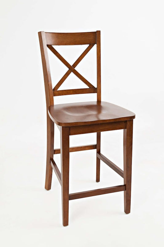 Jofran - Simplicity X in Back Stool in Caramel (Set of 2) - 452-BS806KD view 2