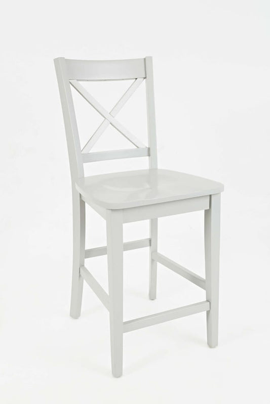 Jofran - Simplicity X in Back Stool in Dove Grey (Set of 2) - 252-BS806KD view 2