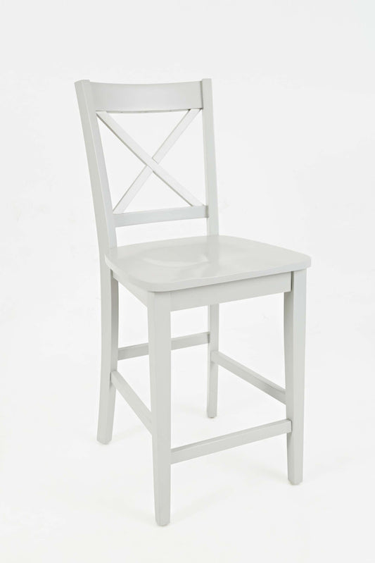 Jofran - Simplicity X in Back Stool in Dove Grey (Set of 2) - 252-BS806KD view 2