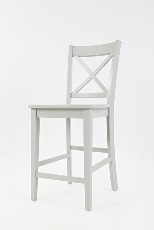 Jofran - Simplicity X in Back Stool in Dove Grey (Set of 2) - 252-BS806KD veiw 2