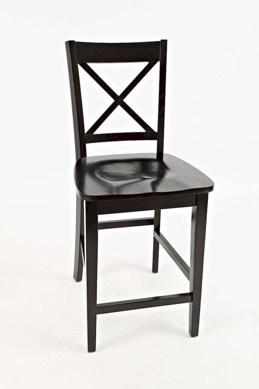 Jofran - Simplicity X in Back Stool in Espresso (Set of 2) - 552-BS806KD view 2