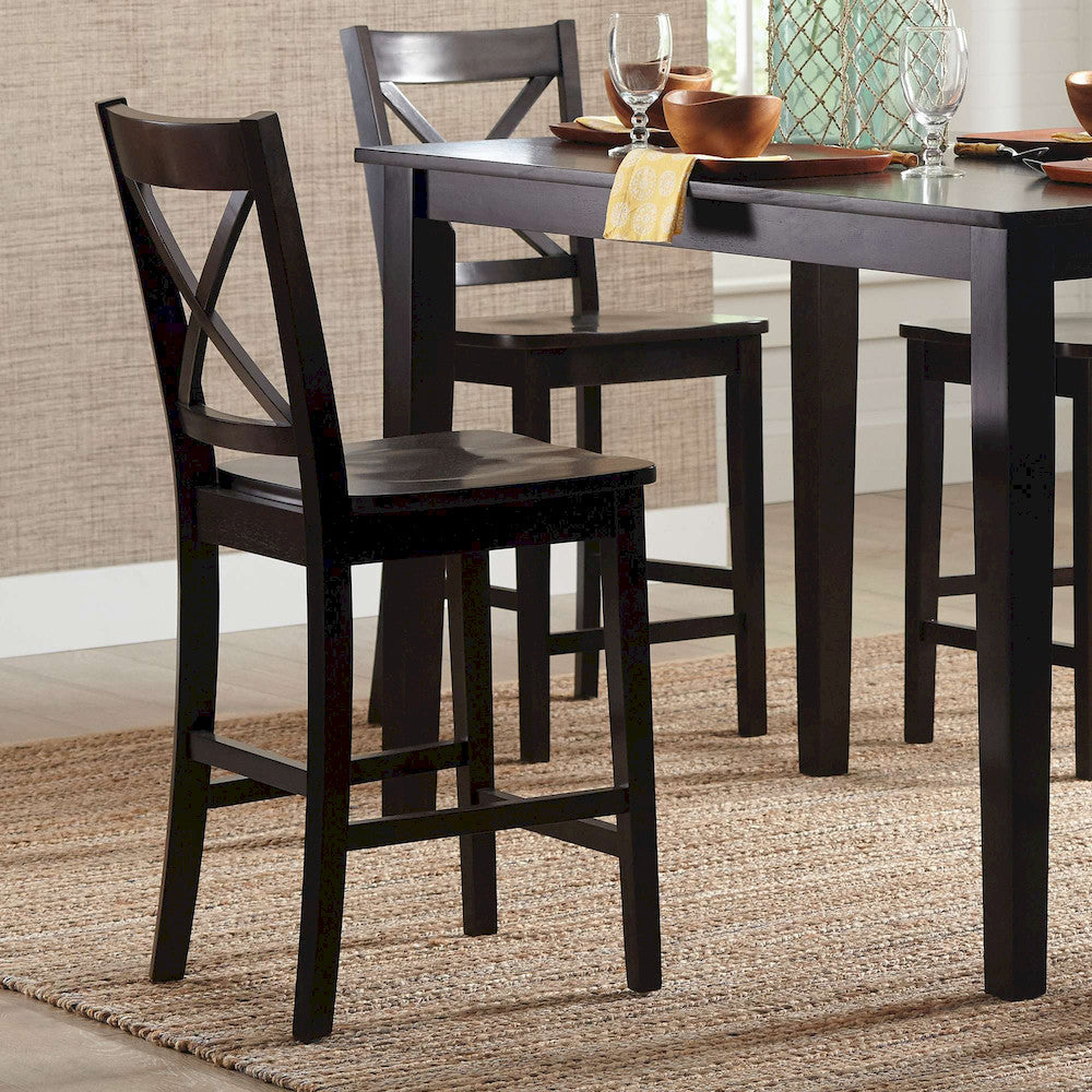Jofran - Simplicity X in Back Stool in Espresso (Set of 2) - 552-BS806KD view 6