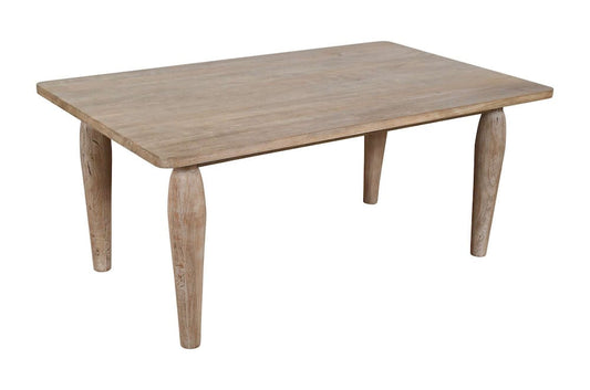 Jofran - Spader 70in Rustic Global Solid Wood Dining Table, Washed Sand - 2271-SPADERWS view 2