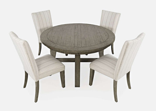 Jofran - Telluride Contemporary Rustic Farmhouse Five Piece Dining Table Set, Driftwood Grey - 2231-54D-4U view 2