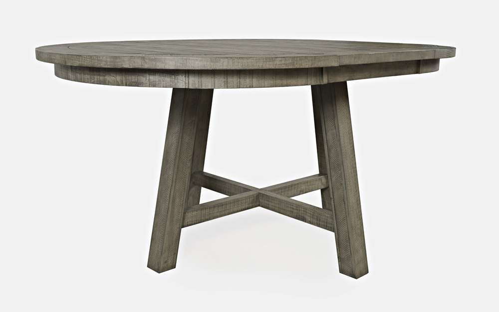 Jofran - Telluride Contemporary Rustic Farmhouse Round to Oval Counter Height Dining Table, Driftwood Grey - 2231-54BCHKT veiw 1