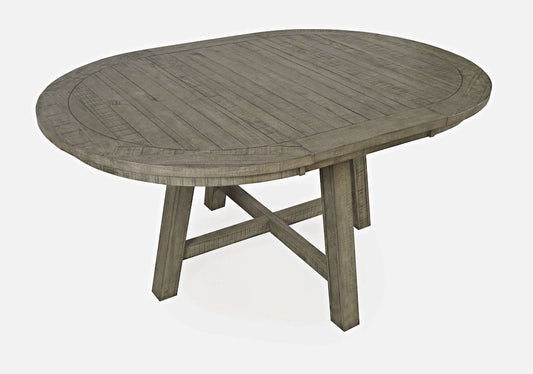 Jofran - Telluride Contemporary Rustic Farmhouse Round to Oval Counter Height Dining Table, Driftwood Grey - 2231-54BCHKT view 2