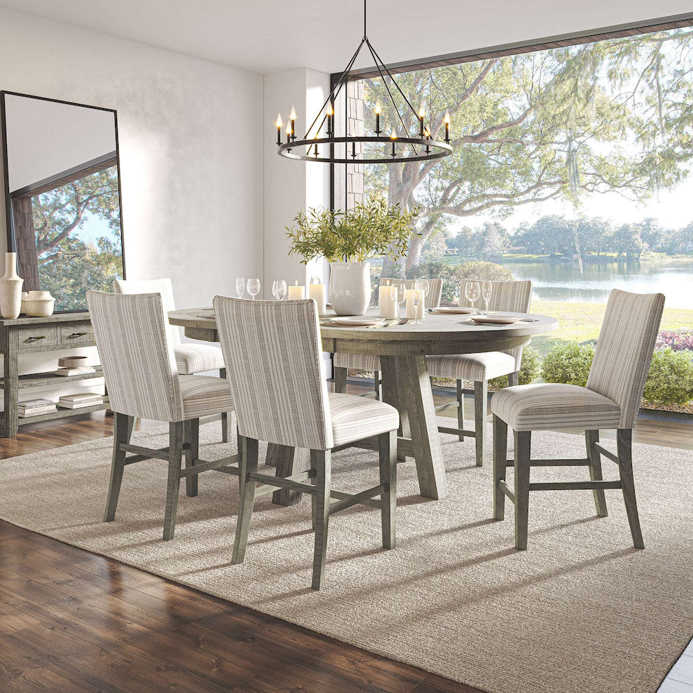 Jofran - Telluride Contemporary Rustic Farmhouse Seven Piece Counter Height Dining Table Set, Driftwood Grey - 2231-54C-6U view 12