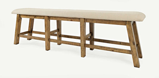 Jofran - Telluride Counter Bench - Naturally Distressed Telluride, Cream Fabric - 1801-BS85KD view 2