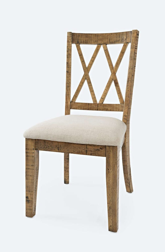 Jofran - Telluride Dining Chair (Set of 2) - Naturally Distressed Telluride, Cream Fabric - 1801-401KD view 2