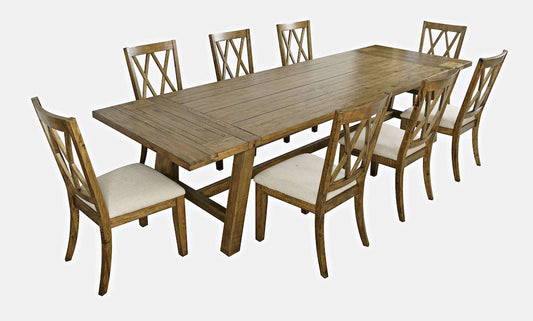 Jofran - Telluride Nine Piece Rustic Distressed Pine 127in Extendable Dining Set, Gold - 1801-42D-9X view 2