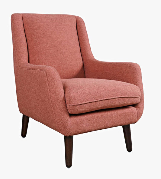 Jofran - Theo Mid-Century Modern Contemporary Upholstered Accent Chair, Rose - THEO-CH-ROSE view 2