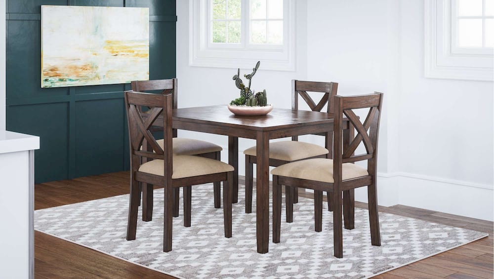 Jofran - Walnut Creek 5 Pack Dining Set - Dining Table with 4 Chairs - 1875 view 11
