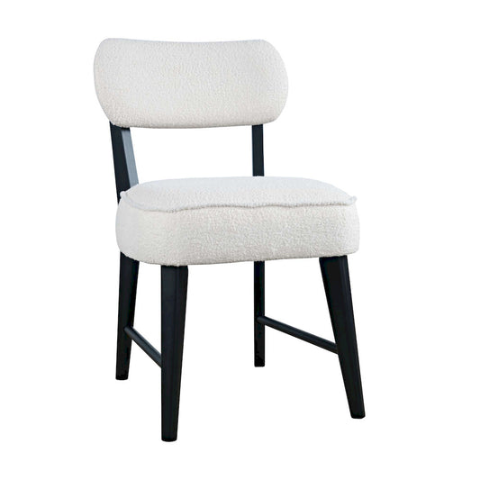 Jofran - Wes Mid-Century Modern Boucle Upholstery Dining Chair (Set of 2) - Black - 2271-WESCHBLK view 2