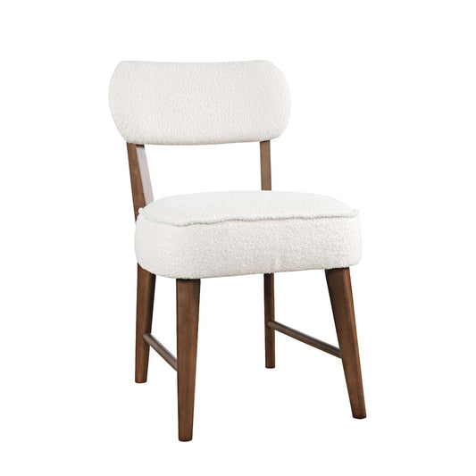 Jofran - Wes Mid-Century Modern Boucle Upholstery Dining Chair (Set of 2) - Walnut - 2271-WESCHWAL view 2