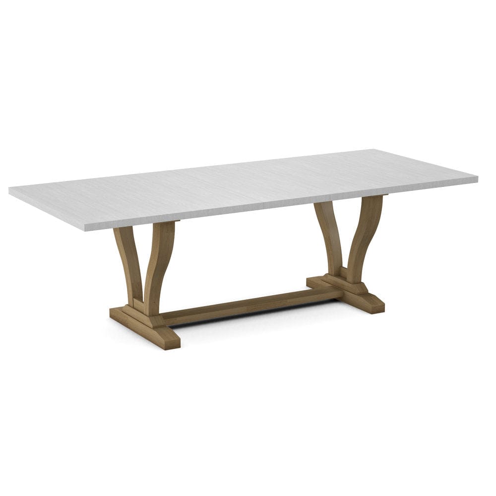 John Thomas Furniture - Curated 40X78X94 Table Top in Chalk with Elle Trestle Base in Wheat - CTT-4094-28/CTB-71-178 view 1