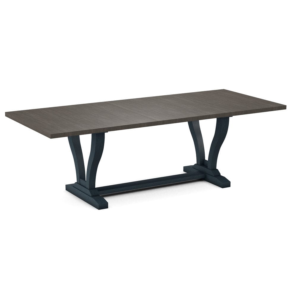 John Thomas Furniture - Curated 40X78X94 Table Top in Nickel with Elle Trestle Base in Denim - CTT-4094-187/CTB-71-81 view 1