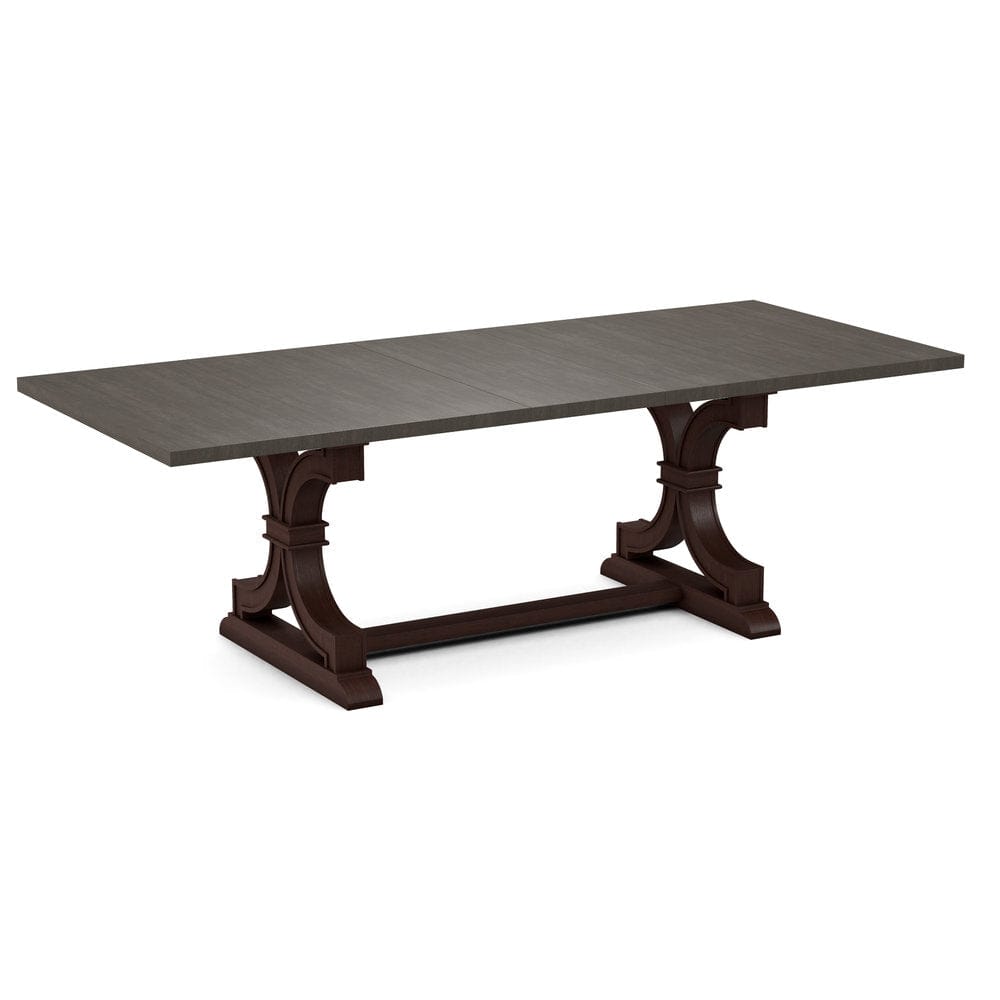 John Thomas Furniture - Curated 40X78X94 Table Top in Nickel with Sonoma Trestle Base in Cognac - CTT-4094-187/CTB-73-51 view 1