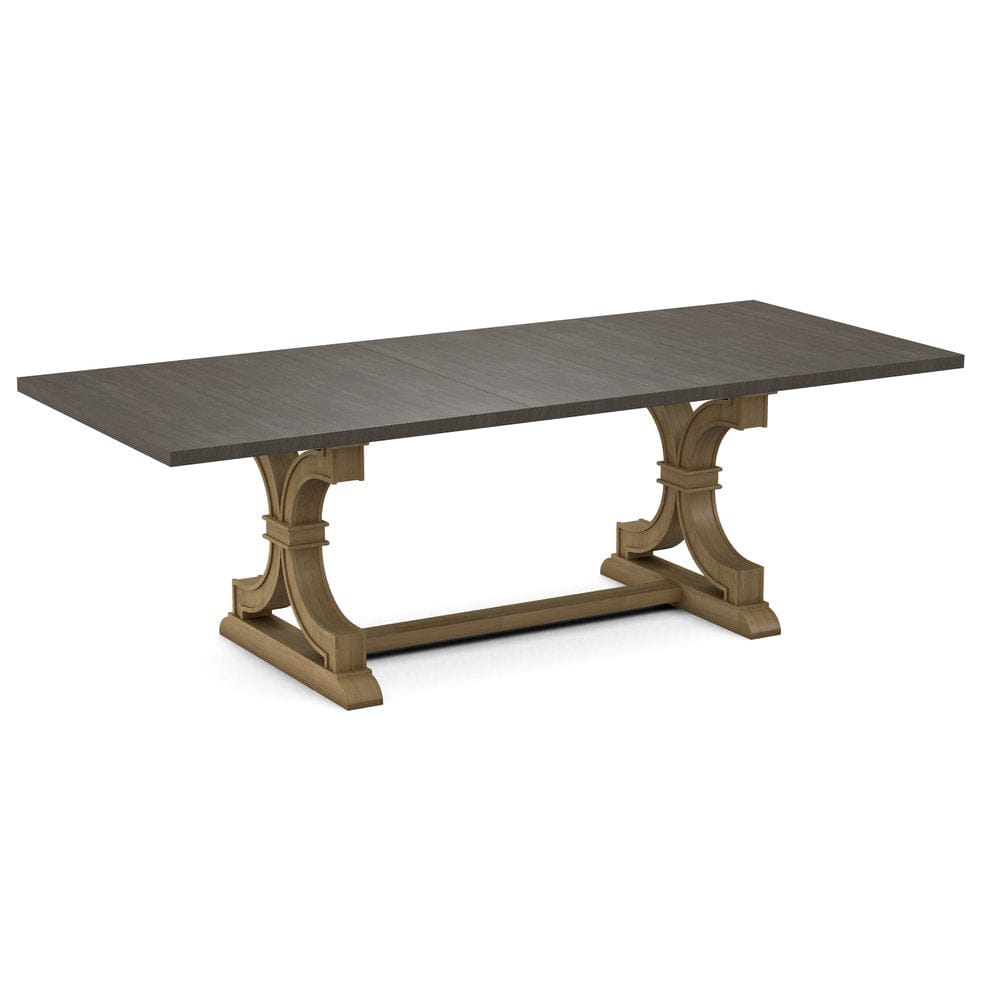 John Thomas Furniture - Curated 40X78X94 Table Top in Nickel with Sonoma Trestle Base in Wheat - CTT-4094-187/CTB-73-178 view 1
