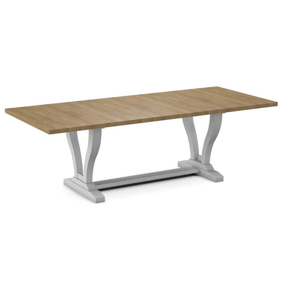 John Thomas Furniture - Curated 40X78X94 Table Top in Wheat with Elle Trestle Base in Chalk - CTT-4094-178/CTB-71-28 view 1