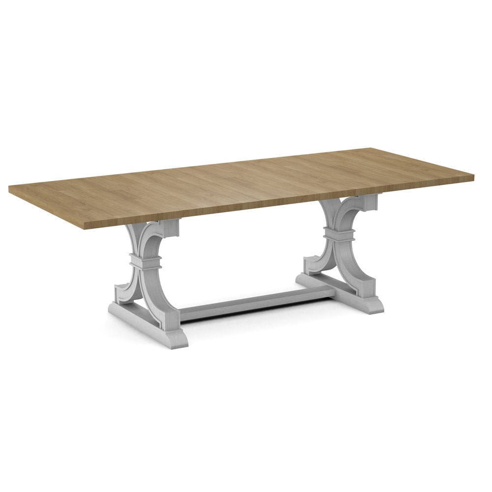 John Thomas Furniture - Curated 40X78X94 Table Top in Wheat with Sonoma Trestle Base in Chalk - CTT-4094-178/CTB-73-28 view 1