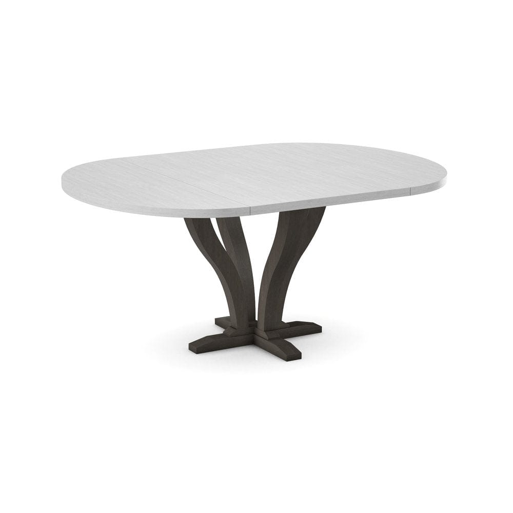 John Thomas Furniture - Curated 48X48X66 Table Top in Chalk with Pedestal Base in Nickel - CTT-4866-28/CPB-25-187 view 1