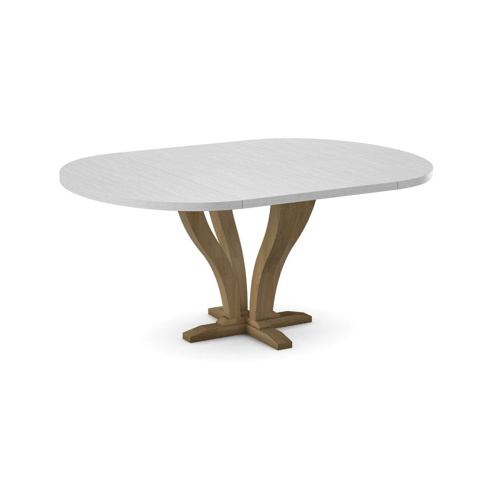 John Thomas Furniture - Curated 48X48X66 Table Top in Chalk with Pedestal Base in Wheat - CTT-4866-28/CPB-25-178 view 1
