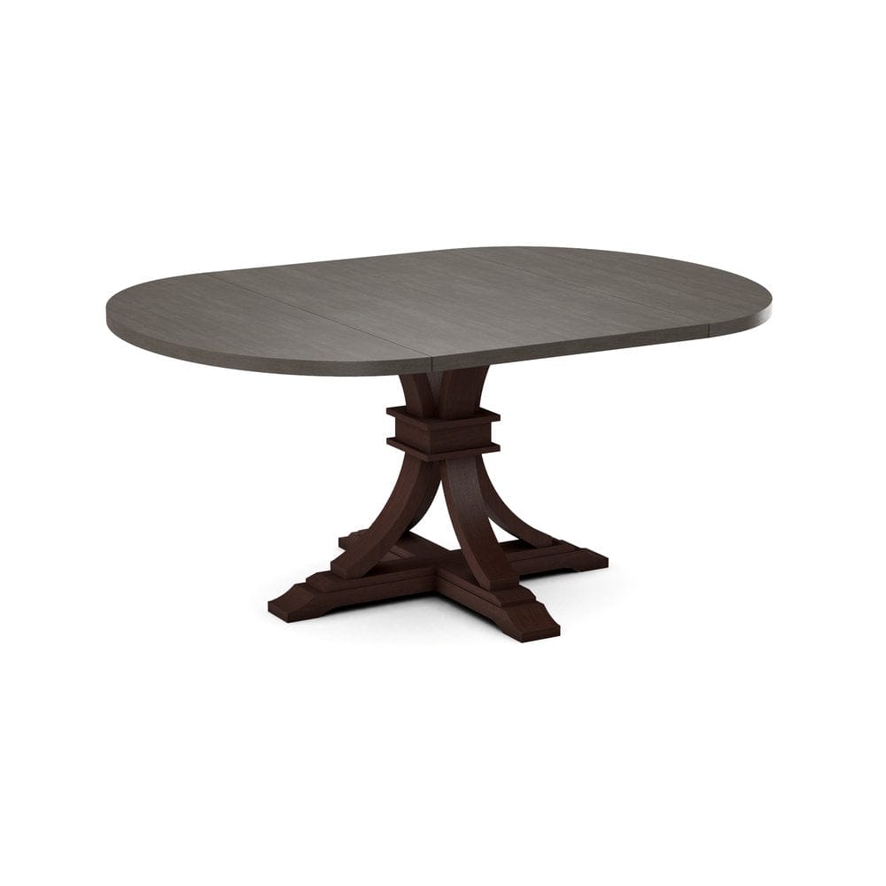 John Thomas Furniture - Curated 48X48X66 Table Top in Nickel with Flair Pedestal Base in Cognac - CTT-4866-187/CPB-23-51 view 1