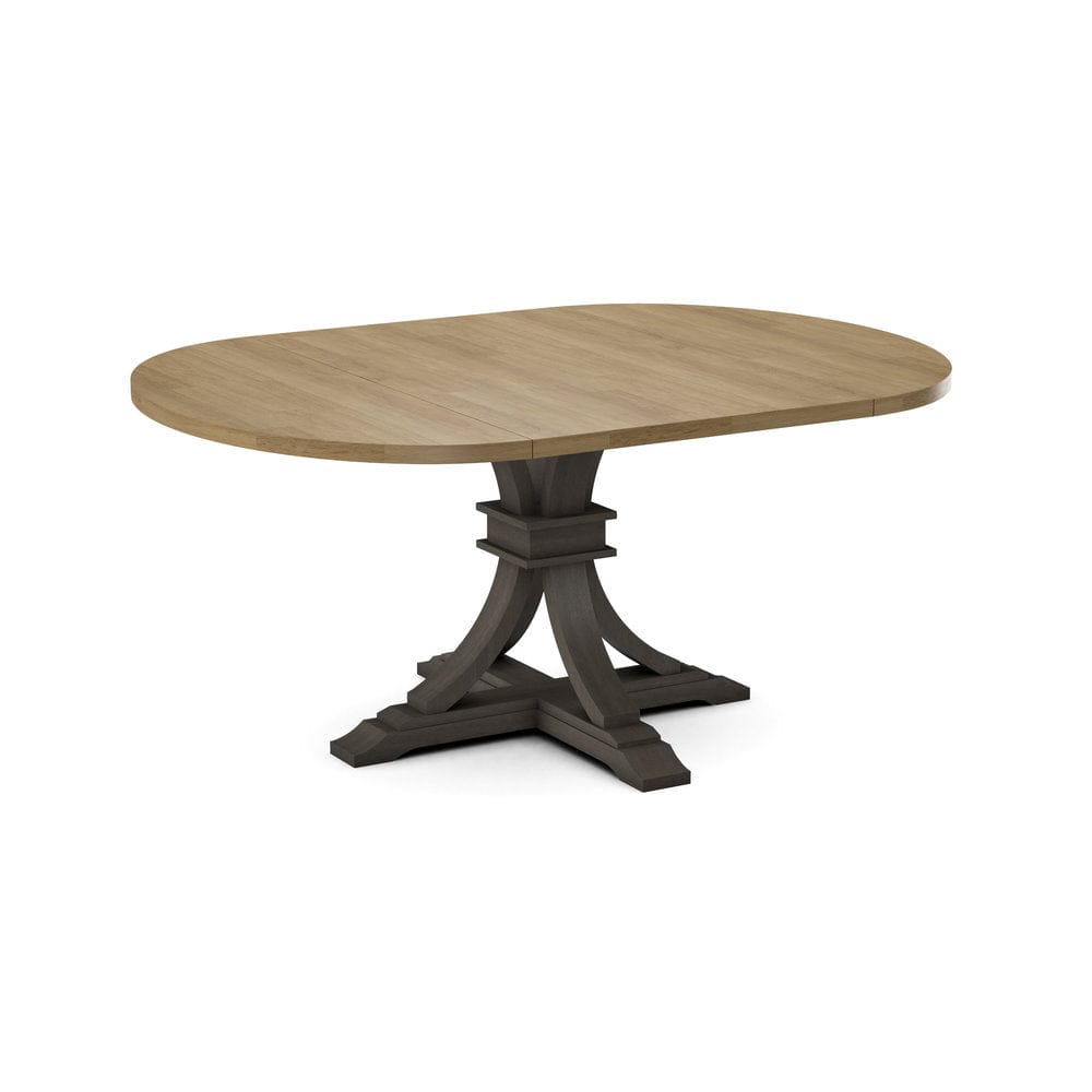 John Thomas Furniture - Curated 48X48X66 Table Top in Wheat with Flair Pedestal Base in Nickel - CTT-4866-178/CPB-23-187 view 1