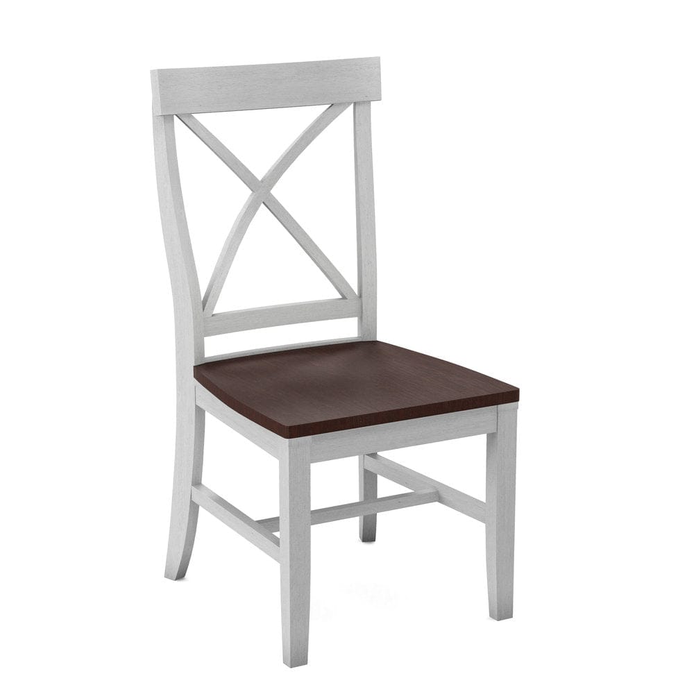 John Thomas Furniture - Curated Creekside Chair Assembled Frame in Chalk Seat and Cognac (Set of 2) - CC-87B-28-51 view 1