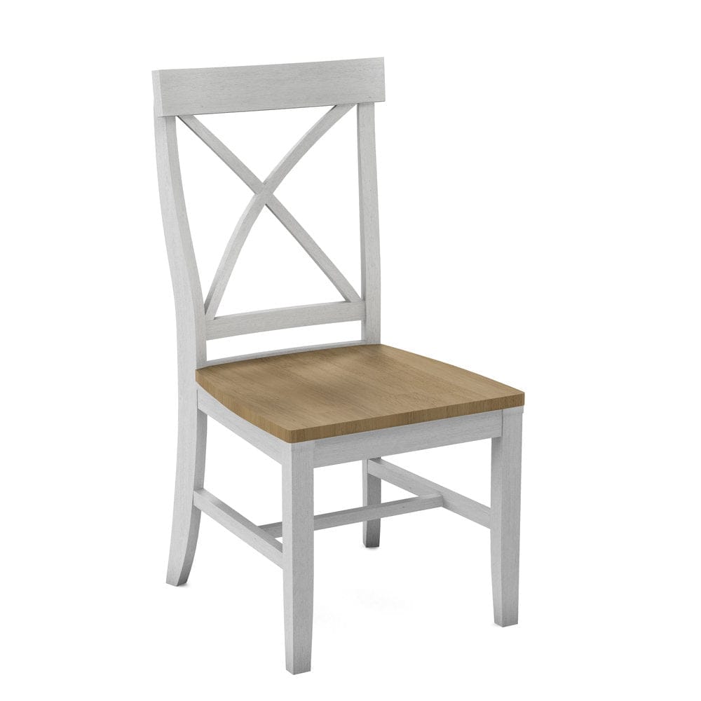 John Thomas Furniture - Curated Creekside Chair Assembled Frame in Chalk Seat and Wheat (Set of 2) - CC-87B-28-178 view 1