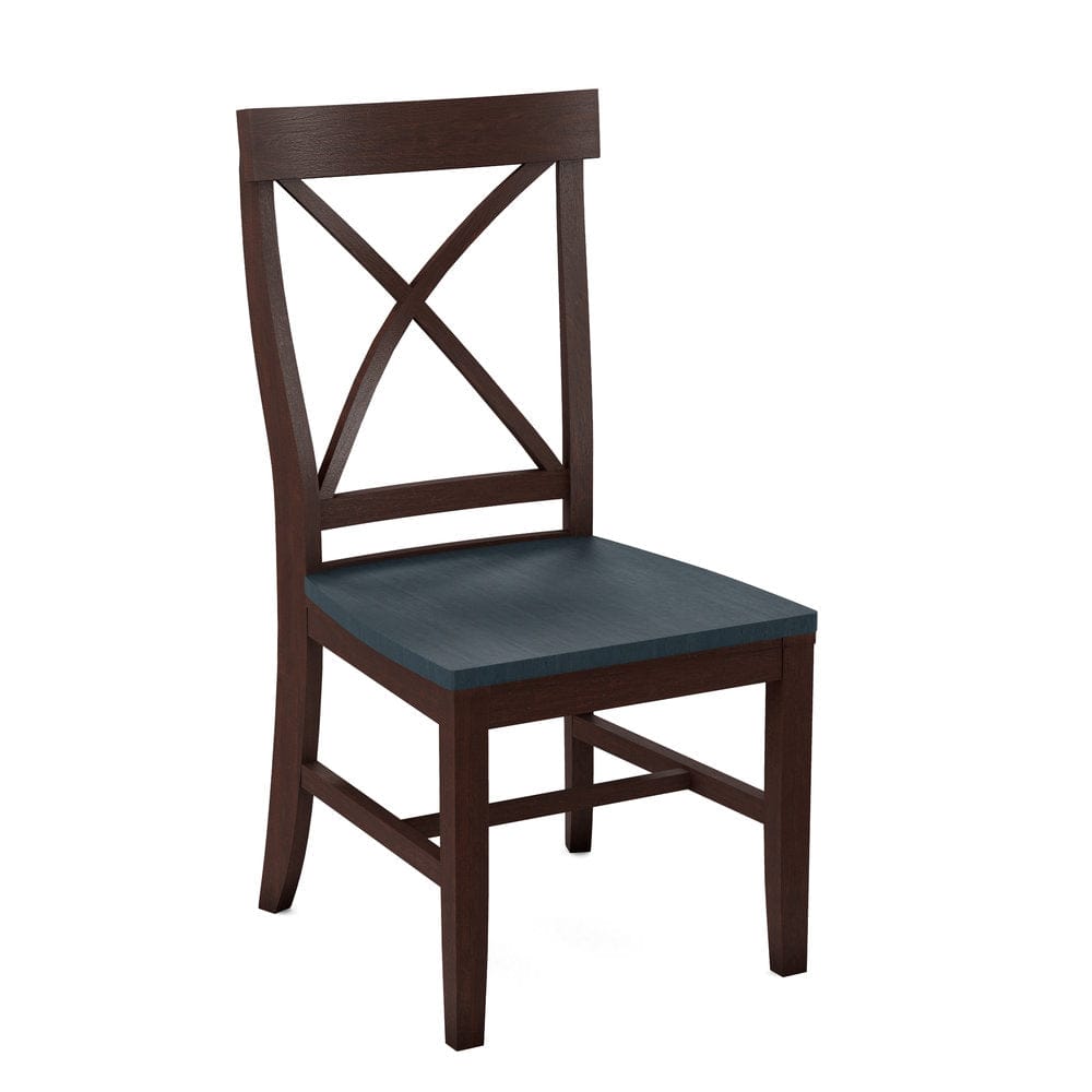 John Thomas Furniture - Curated Creekside Chair Assembled Frame in Cognac Seat and Denim (Set of 2) - CC-87B-51-81 view 1
