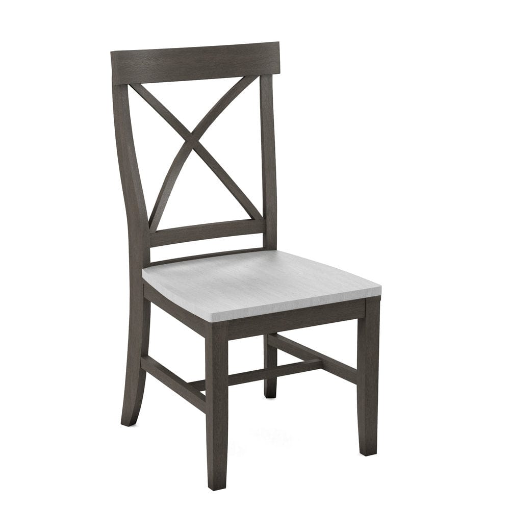 John Thomas Furniture - Curated Creekside Chair Assembled Frame in Nickel Seat and Chalk (Set of 2) - CC-87B-187-28 view 1