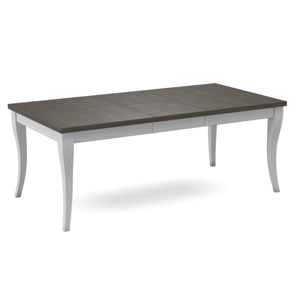 John Thomas Furniture - Curated Table Top 40X78 in Nickel with Flair Leg & Apron in Chalk - CTT-4078-187/CLB-40-28 view 1