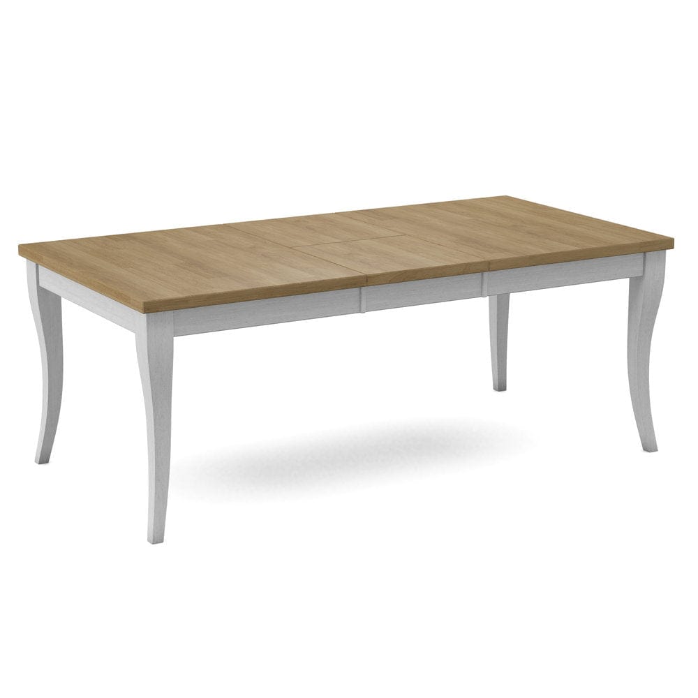 John Thomas Furniture - Curated Table Top 40X78 in Wheat with Flair Leg & Apron in Chalk - CTT-4078-178/CLB-40-28 view 1