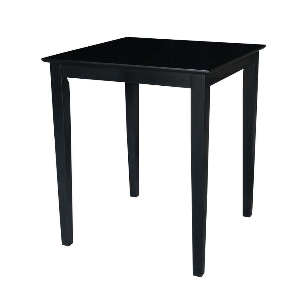 John Thomas Furniture - Dining Essentials - 30 Square Table w/ 30H Shaker Legs in Black - T46-3030T_T46-30S veiw 1