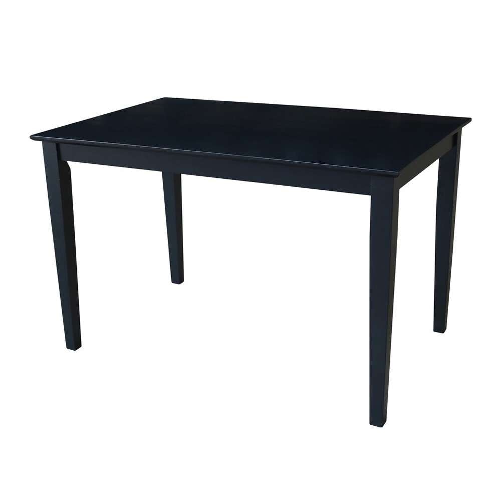 John Thomas Furniture - Dining Essentials - 30x48 Square Table w/ 30 Shaker Legs in Black - T46-3048T_T46-30S veiw 1