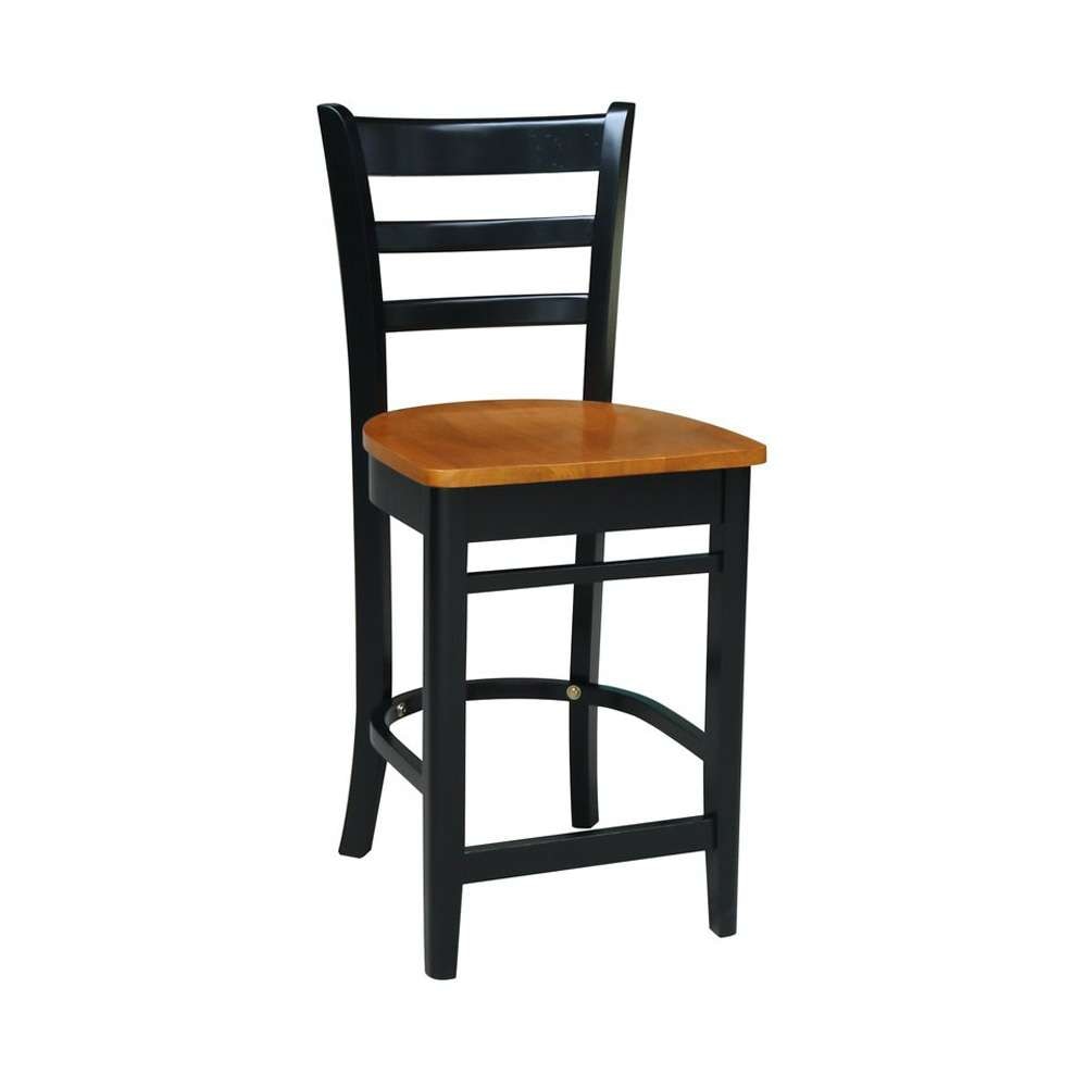 John Thomas Furniture - Dining Essentials - Black/Cherry 24in Emily Stool Rta - S57-6172 veiw 1
