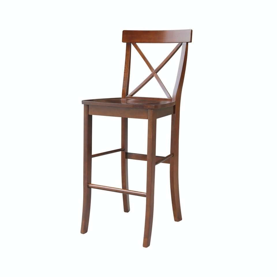 John Thomas Furniture - Dining Essentials - Espresso 30in X Back Stool - S581-6133B veiw 1