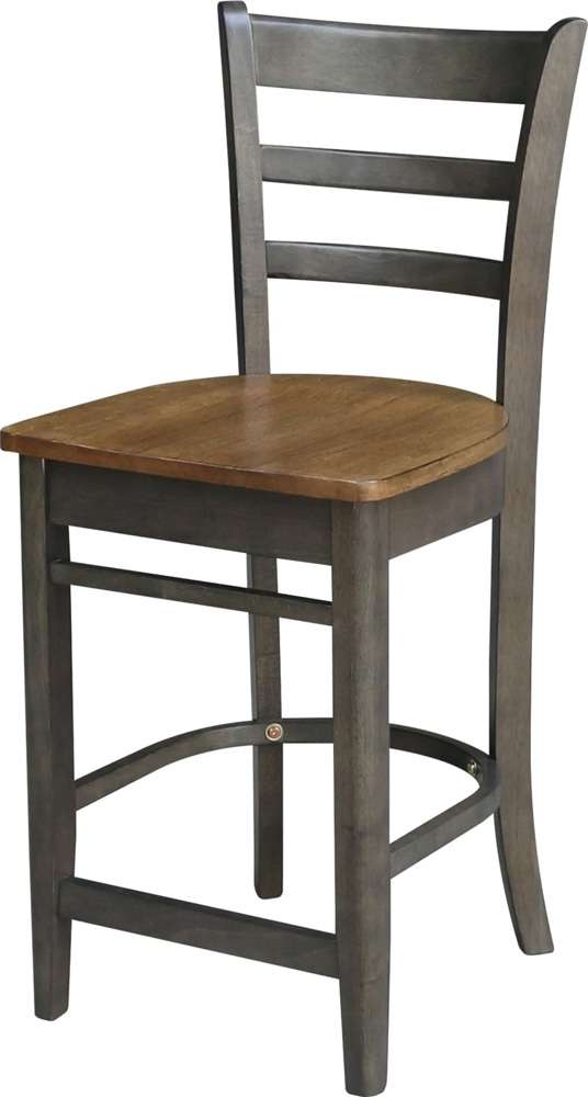 John Thomas Furniture - Dining Essentials - Hickory/Coal 24in Emily Stool Rta - S45-6172 veiw 1