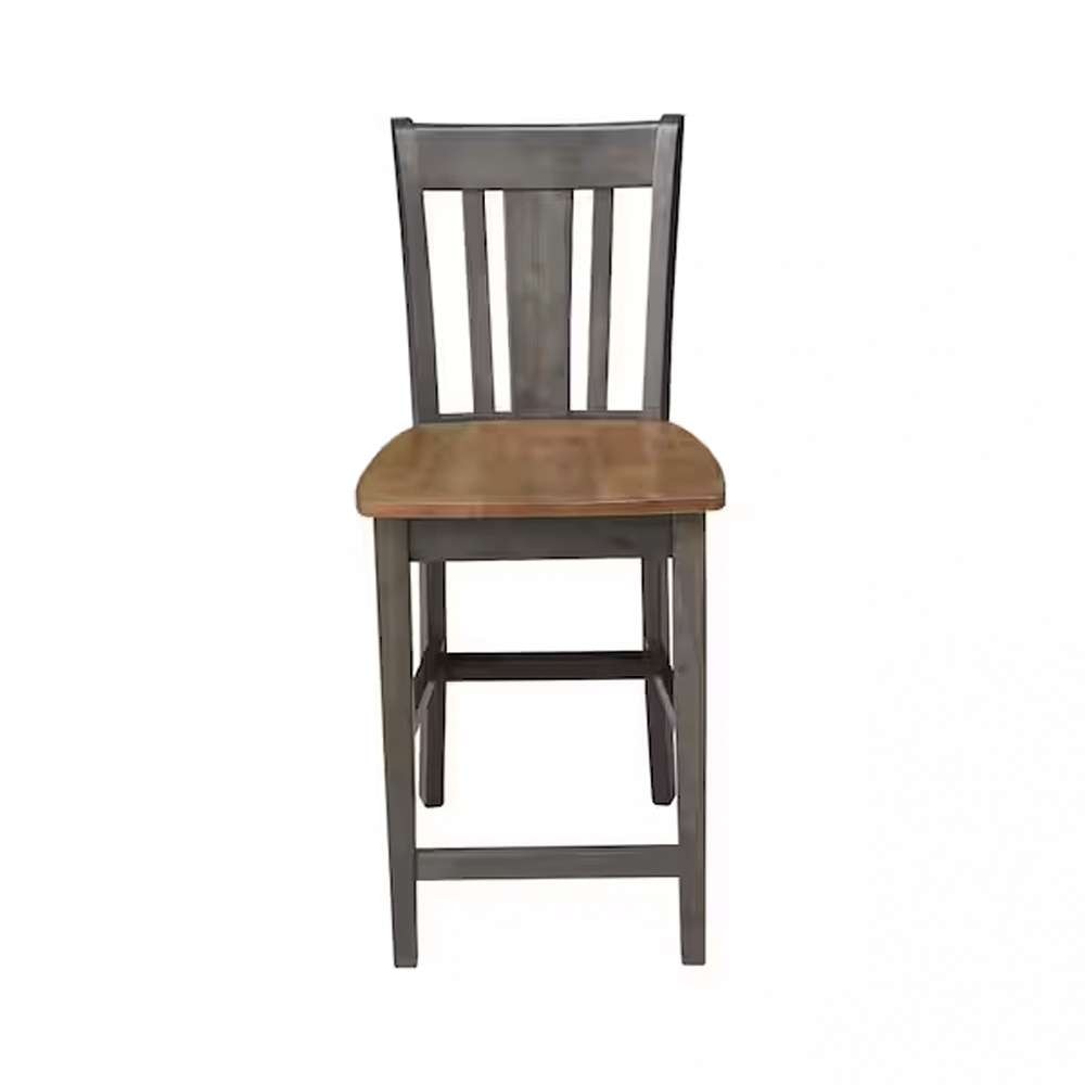 John Thomas Furniture - Dining Essentials - Hickory/Coal 24in San Remo Stool Rta - S45-102 veiw 1