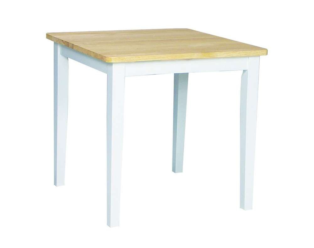 John Thomas Furniture - Dining Essentials - Square Table in White & Natural - T02-3030 veiw 1