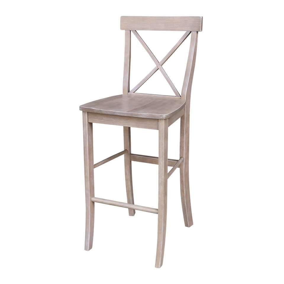 John Thomas Furniture - Dining Essentials - Taupe Gray 30in X Back Stool - S09-6133B veiw 1