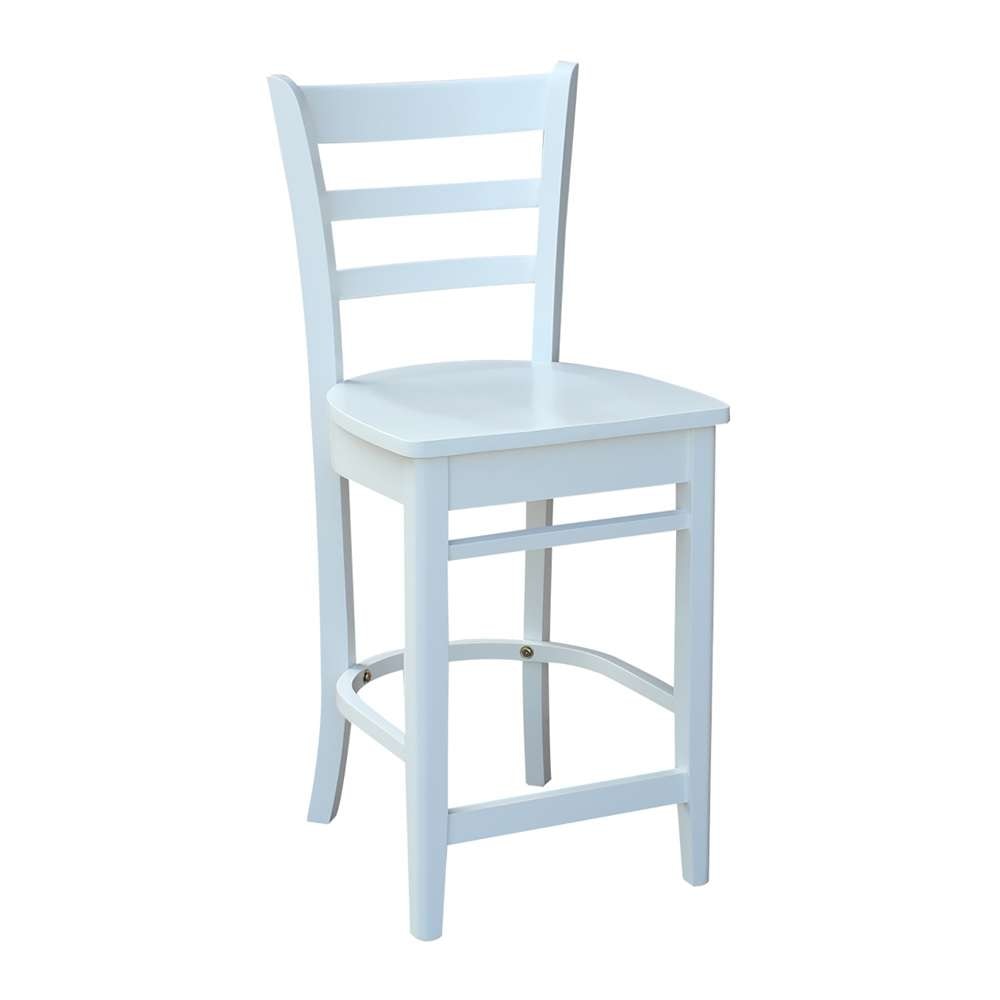 John Thomas Furniture - Dining Essentials - White 24in Emily Stool Rta - S08-6172 veiw 1