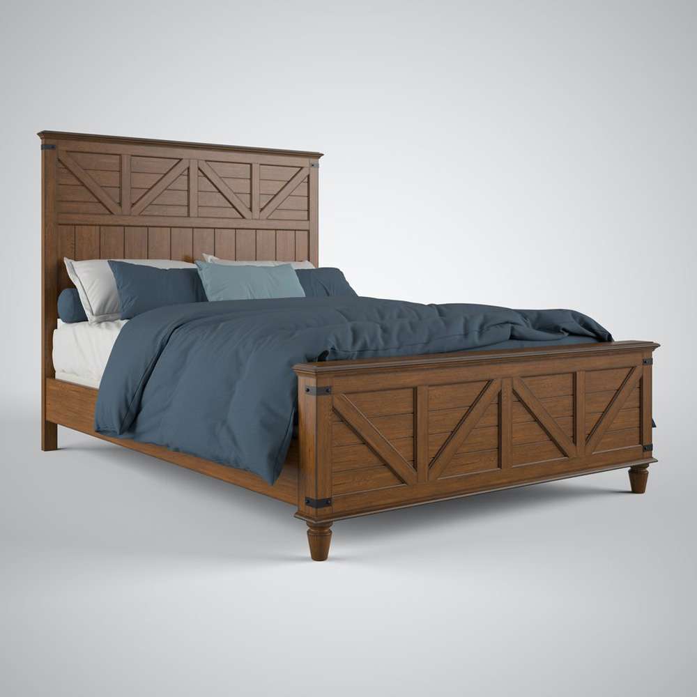 John Thomas Furniture - Farmhouse Chic - Rustic King Bed in Bourbon - BD42-902KH_BD42-902KF_BD42-901KR veiw 1