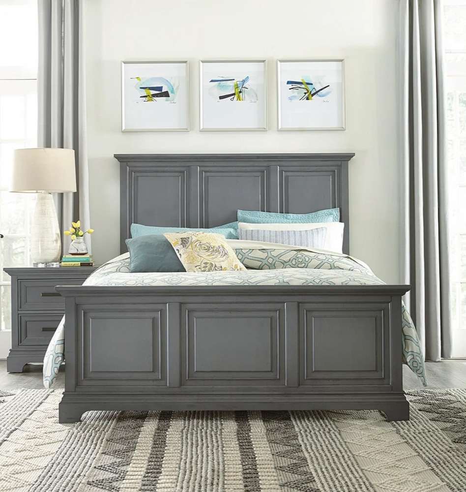 John Thomas Furniture - Summit - King Bed in Heather Gray - BD105-301KF_BD105-301KH_BD105-301KR veiw 1