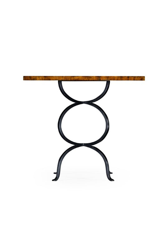 Jonathan Charles Fine Furniture - Casually Country Walnut Bistro Style Panelled Round Centre Table - 491045-CFW veiw 2